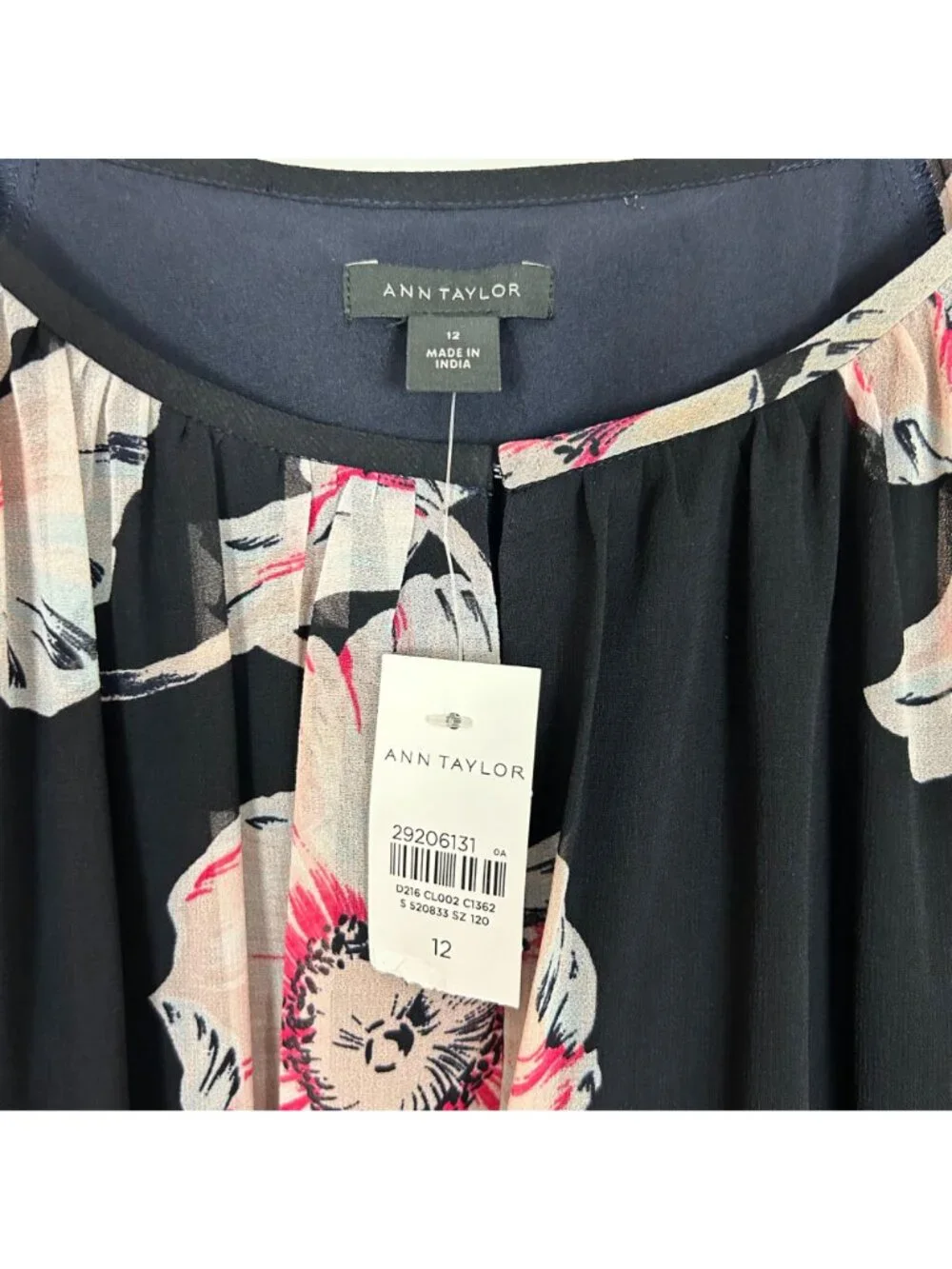 NEW Ann Taylor Blue Floral Tiered Ruffle Midi Dress Flowy Size 12 Women's
